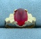 5ct Natural Ruby Ring In 14k Yellow Gold