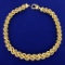 Italian Made Large Tapering Twisted Loop Link Chain Necklace In 14k Yellow Gold