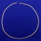 Italian Made Flat S Link Chain Necklace In 14k Yellow Gold