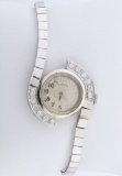 Vintage Hamilton Wind-up Mechanical Watch In Solid 14k White Gold
