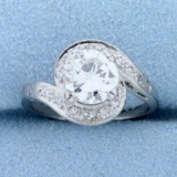 1.7ct Tw Vintage Diamond Engagement Ring In Platinum