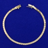 Italian-made C-link Bracelet In 14k Yellow Gold