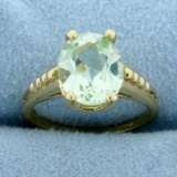 Rare 3ct Mint Green Chrysoberyl Ring In 14k Yellow Gold