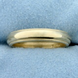 Milgrain Beaded Edge Wedding Band Ring In 14k Yellow Gold
