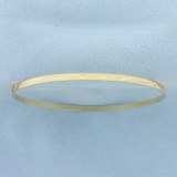 Diamond Cut Bangle Bracelet In 14k Yellow Gold