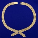 Heavy Panther Link Tanzanite Necklace In 14k Yellow Gold