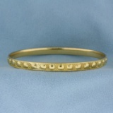 Geometric Design Bangle Bracelet In 18k Yellow Gold