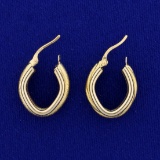 Unique Designer Hoop Earrings In 18k Yellow Gold