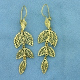 Filigree Dangle Chandelier Earrings In 14k Yellow Gold