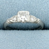 1/2ct Tw 3-stone Diamond Engagement Ring In Platinum