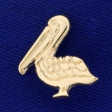 Pelican Pin In 14k Yellow Gold