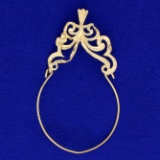 Unique Charm Holder Pendant In 14k Yellow Gold