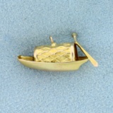 Ancient Water Taxi Charm In 14k Yellow Gold