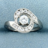2/3ct Tw Diamond Target Ring In 18k White Gold