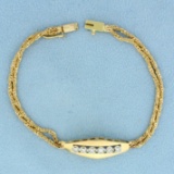 1/3ct Tw Diamond Double Chain Bracelet In 14k Yellow Gold