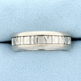 Tiffany & Co Atlas Band Ring In 18k White Gold