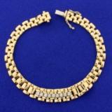 1/3ct Tw Diamond Bracelet In 14k Yellow Gold