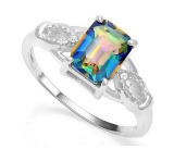 1.4ct Green Mystic Topaz Ring In Sterling Silver