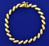 7 1/4 Inch San Marco Link Bracelet In 14k Yellow Gold
