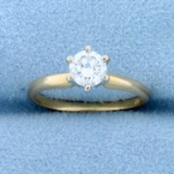 .45ct Solitaire Diamond Engagement Ring In 14k Yellow Gold