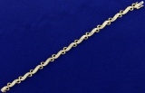 Baguette Diamond Tennis Bracelet In 14k Yellow And White Gold
