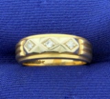 Vintage Diamond Band Ring In 14k Yellow And White Gold
