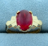 5ct Natural Ruby Ring In 14k Yellow Gold