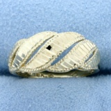 Designer Diamond Cut Ring In 10k Yellow Gold