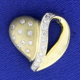 3/4ct Tw Diamond Heart Pendant In 14k Yellow Gold