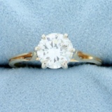 1.4ct Diamond Solitaire Engagement Ring In 14k Yellow Gold