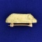 Custom Designed Diamond Pig Pin In 18k Yellow Gold