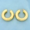 Large Thick Hoop Earrings In 14k Yellow Gold