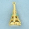 Eiffel Tower Pendant Or Charm In 18k Yellow Gold