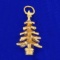 Christmas Tree Charm Or Pendant In 14k Yellow Gold