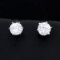 1ct Tw Diamond Stud Earrings In 14k White Gold Settings