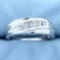 1/4ct Tw Men's Anniversary Or Wedding Diamond Band Ring In 14k White Gold