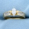 Over 1/3ct Tw Marquise And Round Diamond Engagement Ring In 14k Yellow Gold