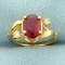 Morganite And Diamond Pinky Ring In 14k Yellow Gold