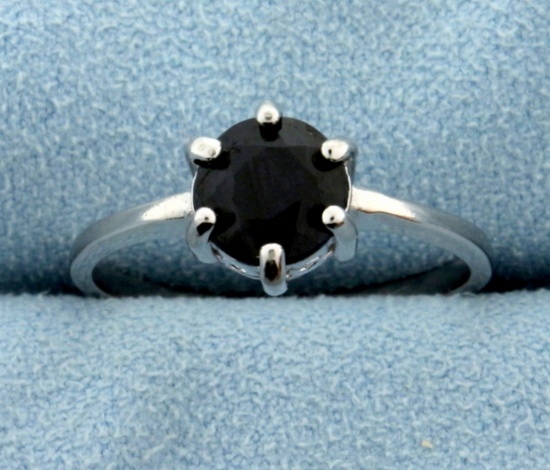 Midnight Sapphire Ring In Sterling Silver