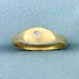 Vintage Diamond Dome Ring In 14k Yellow Gold
