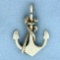 Anchor Pendant In 14k White Gold