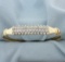 1ct Tw Diamond Bangle Bracelet For Small Wrist Or Child In 14k Yellow Gold