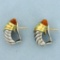 Citrine Earrings In 14k Yellow Gold And Sterling Silver