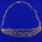 Multi Chain Layered Oval Link Necklace In 14k Yellow Gold