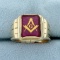 Masonic Ring In 10k Yellow Gold
