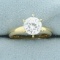 2ct Solitaire Cz Engagement Ring In 14k Yellow Gold