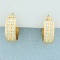 1/2ct Tw Diamond Hoop Earrings In 14k Yellow Gold
