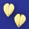 Italian Made Large Heart Earrings With French Backs In 14k Yellow Gold