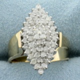 1ct Tw Diamond Cluster Ring In 14k White And Yellow Gold