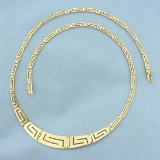 18 Inch Designer Link Chain Necklace In 14k Yellow Gold